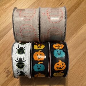 NWT Bundle of 5 Celebrate It Halloween Ribbons Pumpkins & Spiders 🕷️🎃